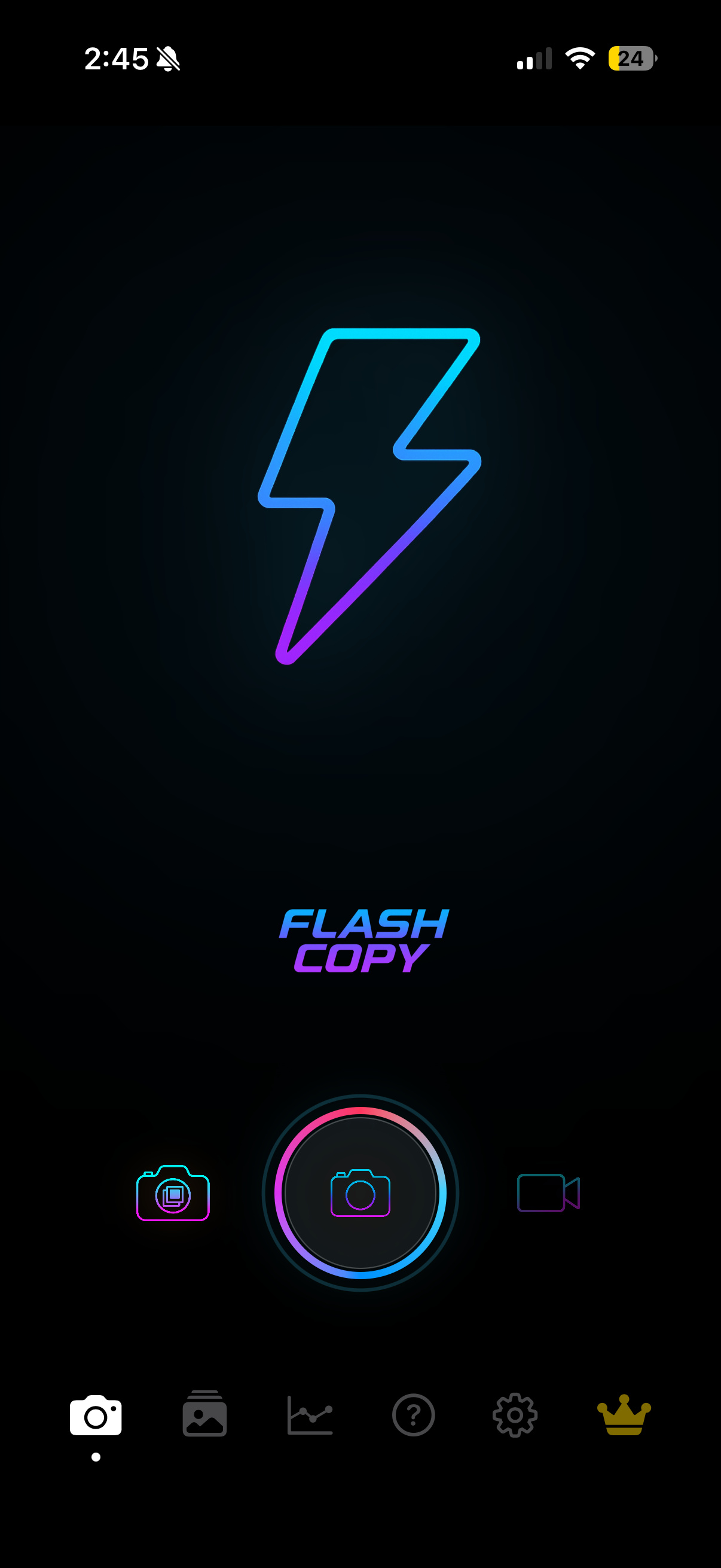Flash Copy - Camera Home Screen